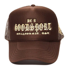 Load image into Gallery viewer, Goodsport Brown Trucker Hat
