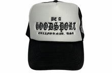 Load image into Gallery viewer, Goodsport Black with White Trucker Hat
