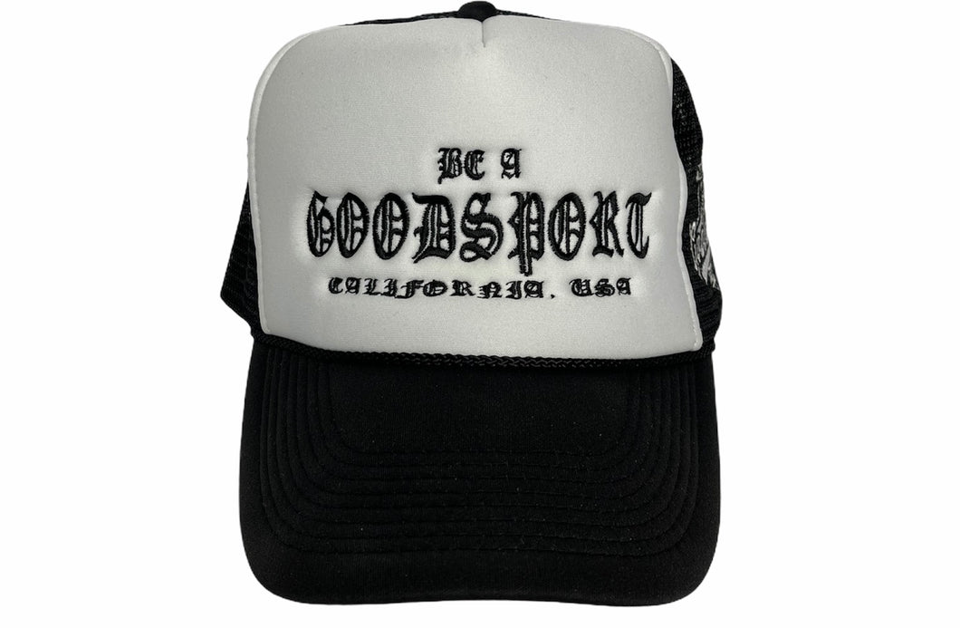 Goodsport Black with White Trucker Hat