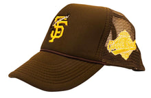 Load image into Gallery viewer, Goodsport SF Brown Trucker Hat
