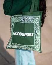 Load image into Gallery viewer, Goodsport Forest Green Bandana Tote Bag

