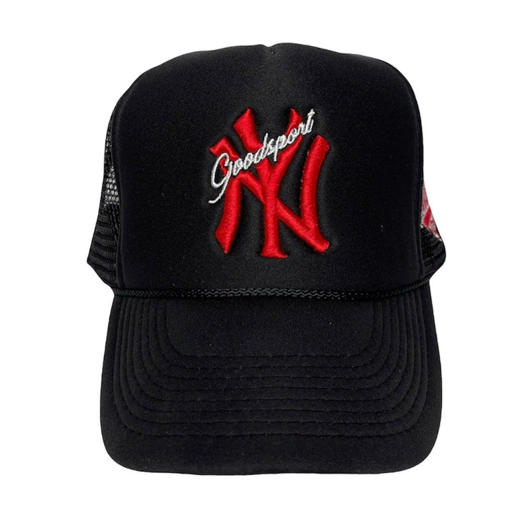 Goodsport NY Black Trucker Hat